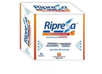 Ripresa 30bust 10g integratore alimentare di magnesio e potassio bustine effervescenti utile negli stati di stanchezza