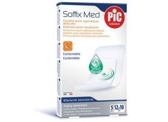 Cerotto pic soffix med in tnt con tampone centrale assorbente sterile monouso 10x12 cm antibatterico 5 pezzi