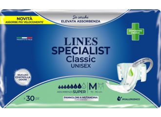 Pannolone a mutanda lines specialist classic super mm 30 pezzi