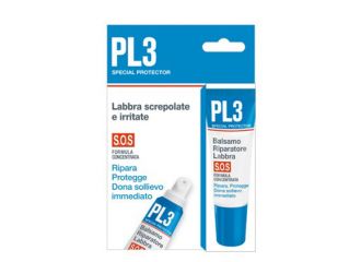 Pl3 balsamo riparatore labbra sos con astuccio 7,5 ml