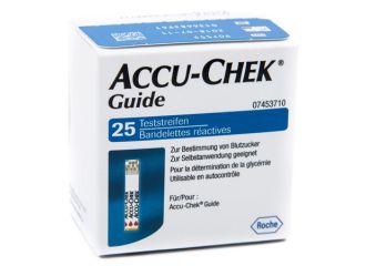 Strisce misurazione glicemia accu-chek guide 25 pezzi confezione retail